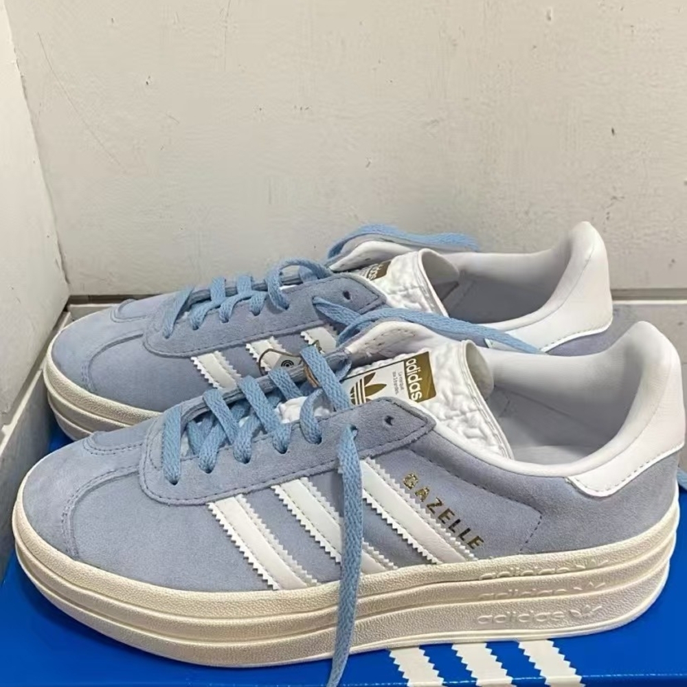 Adidas Gazelle Blue and White Sneakers